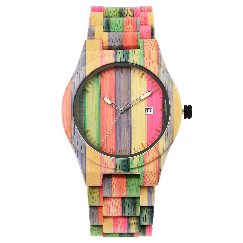 Bewell bamboo outlet watch